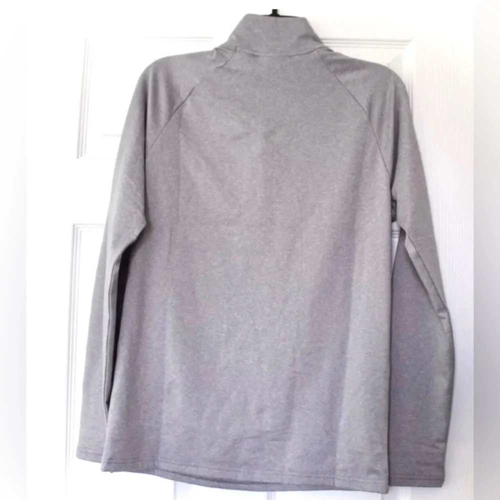 Reebok | Quarter Zip Grey Mock Neck Performance Pullover Jacket